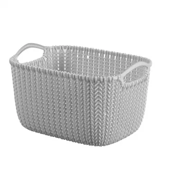 CURVER Knit Collection rektangulær opbevaringskurv 8L lysegrå