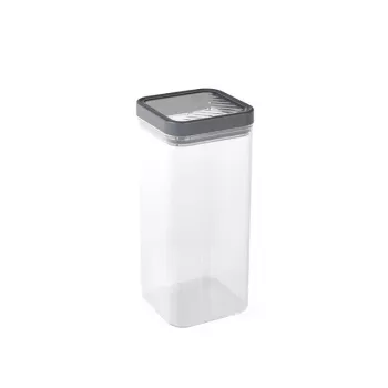 CURVER Kara beholder til tørvarer 1,8L, transparent krop med mørkegråt lufttæt låg, BPA-fri plast, stablebar