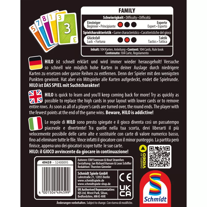 Schmidt Spiele HILo metalæske