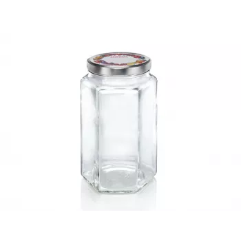 LEIFHEIT sekskantet glasbeholder 1700 ml
