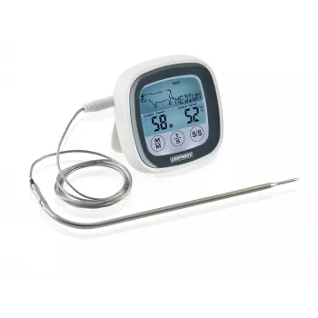 LEIFHEIT digitaltermometer til stegning og grill med rustfri sonde, timer og forudindstillede kødprogrammer