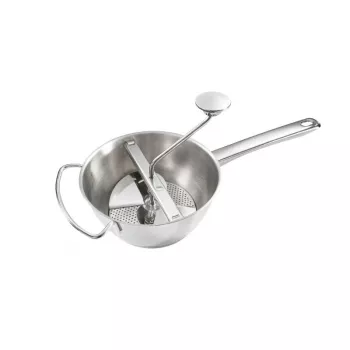 LEIFHEIT ComfortLine Flotte Lotte passersigte 20 cm, rustfrit stål, 3 sigter, manuel, sølv/sort