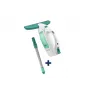 LEIFHEIT vinduesvasker Dry&Clean med 43 cm Click System-skaft, elektrisk vinduesvasker, hvid/turkis