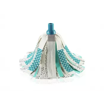LEIFHEIT 3in1 Power Mop med Clean Twist Spin-teknologi, teleskopstang, 20L spand, mikrofiberhoved, turkis/hvid