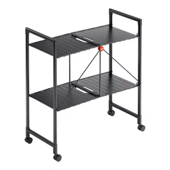 HAILO Quickboard foldbar etagevogn, 3 etager, sort, 4 svirvelhjul, 15 kg samlet belastning