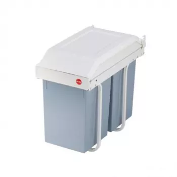 HAILO Multi-Box Duo L underskabsaffaldssystem, 2x14L, hvid