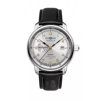 Zeppelin Mediterranee 96681 automatisk herreur, 40mm, blå urskive, blå læderrem