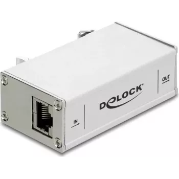 Delock netværksoverspændingsbeskyttelse RJ45 10G DIN-skinnebeslag