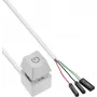 InLine computer power switch remote cable, hvid, 2 m
