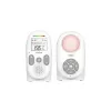 Chillax CB260 DECT digital-audio babyalarm med talefunktion, temperatursensor, natlys, vuggeviser og vibrationsalarm – hvid