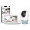 Chillax DM568 Wi-Fi & FHSS video-babyalarm med 5 inch-display, drejelig vip-kamera, nattesyn, samtaleanlæg, temperatursensor, vuggeviser og Hubble-app
