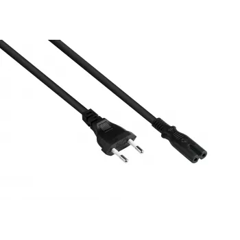 Kabelmeister Euro-netkabel Type C til C7/Euro 8-stikdåse, 10m, sort, 0,75mm²