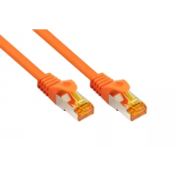Kabelmeister RJ45 patchkabel Cat.7 S/FTP 10m Orange Halogenfri TPE