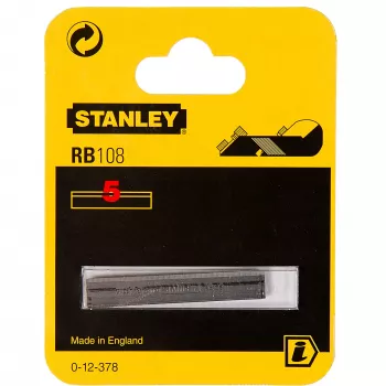 STANLEY erstatningshøvlblade til RB10 og RB5, lige skær, 10-pak, SK5-stål, 44 mm bredde