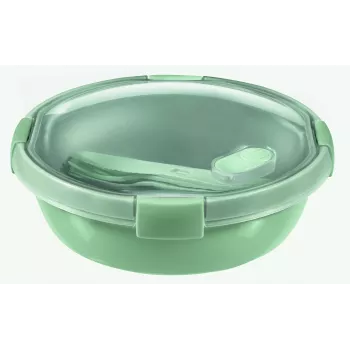 CURVER Smart Eco To Go rund madkasse, 1 L, Ø20x7 cm, soft green