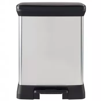 CURVER Metallic pedalspand Deco Bin Duo 10+18L sølv