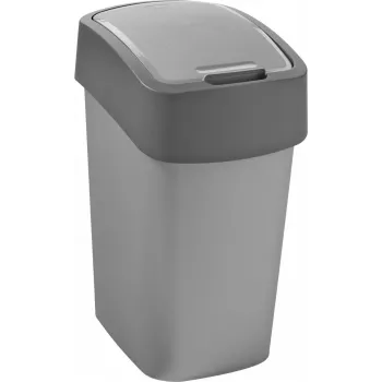 CURVER Flip Bin 9L affaldsbeholder sølv/grå
