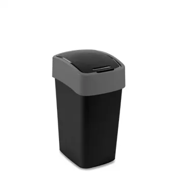 CURVER Flip Bin 25L affaldsbeholder sort/sølv