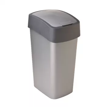 CURVER Flip Bin 45L affaldsbeholder sølv/grå