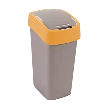 CURVER Flip Bin 45L affaldsspand sølv/gul