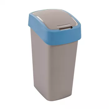 CURVER Flip Bin 45L affaldsbeholder sølv/blå