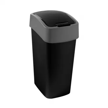 Curver Flip Bin 45L affaldsbeholder sort/sølv