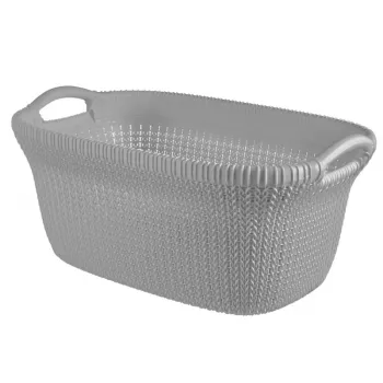 Curver Knit 40L vasketøjskurv lysegrå
