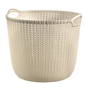 Curver Knit L rund vasketøjskurv 30L hvid 40x39x33cm