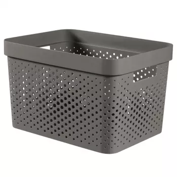 CURVER Infinity Recycled boks 17L 36x27x22cm mørkegrå