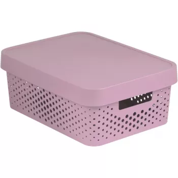 Curver Infinity opbevaringsboks af genbrugsmateriale 11 L, 36 x 27 x 14 cm, pink