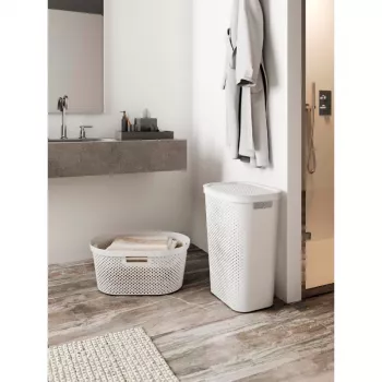 CURVER Infinity Recycled 40L vasketøjskurv, mørkegrå