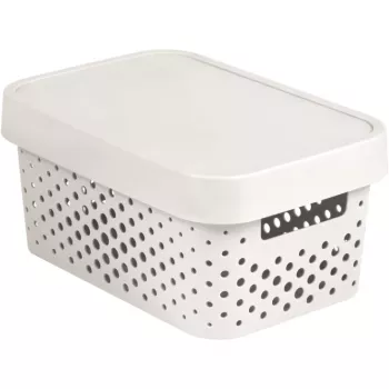 CURVER Infinity Recycled 4,5L opbevaringsboks med låg, hvid
