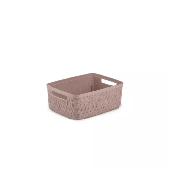 CURVER kurv Jute S 5L 27x20x11cm lyserød - naturlig jute-opbevaringskurv