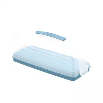 Curver rektangulær kagetransportboks 35,5 x 15 x 14,2 cm blå