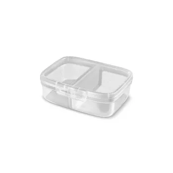 CURVER Snap Box rektangulær opbevaringsboks med skilleplade, 3,3L, transparent