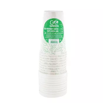 GOGREEN miljøvenlige kaffebægre med låg 320 ml 10 stk.