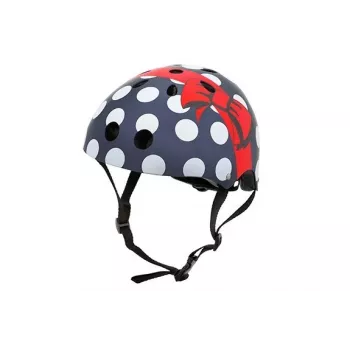 Hornit Polka Dot børnecykelhjelm 48-53cm med LED-lys