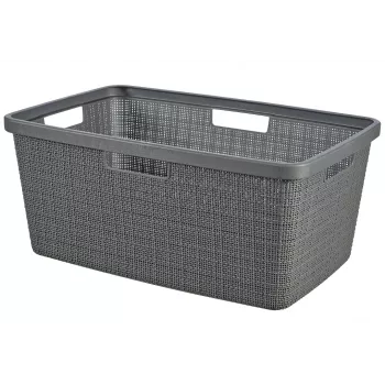 CURVER vasketøjskurv Jute 46L 59x39x26cm mørkegrå