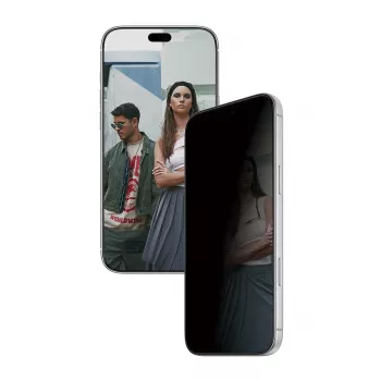 PanzerGlass PGS 2-vejs blikskærmbeskyttelsesfilm til Apple iPhone 18 Pro Max - Ultra-Wide Fit hærdet glas, Diamond Strength, antibakteriel, SnapOn-applikator