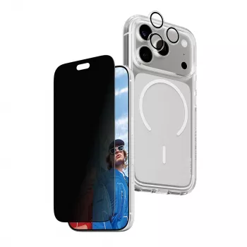 PanzerGlass PG PGC Privacy Flagship 3-i-1-bundle til iPhone 18 Pro