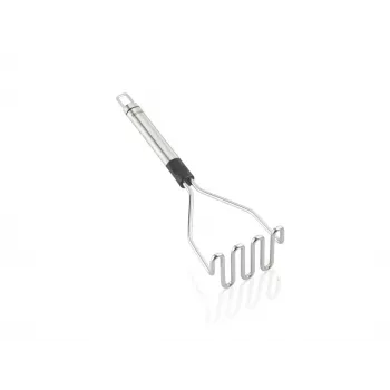 LEIFHEIT ProLine kartoffelmoser 103032 – 18/10 rustfrit stål, ergonomisk sort greb, opvaskemaskineegnet, 285 mm