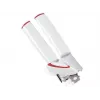 LEIFHEIT dåseåbner Lifty manuel top-cut med ergonomisk greb, rustfri stålklinge, hvid/grå