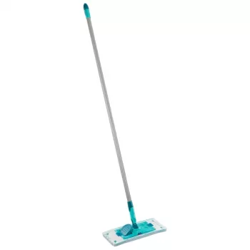 LEIFHEIT POWER CLEAN M Micro Duo flad mop med teleskopstang, 33 cm, grøn/hvid/grå