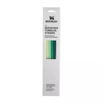 STANLEY sugerørssæt med 4 stk. til The Quencher Travel Tumbler 0,89L, genanvendelige BPA-frie plastiksugerør, grøn