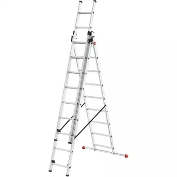 HAILO ProfiStep Combi stige aluminium 3x9 trin