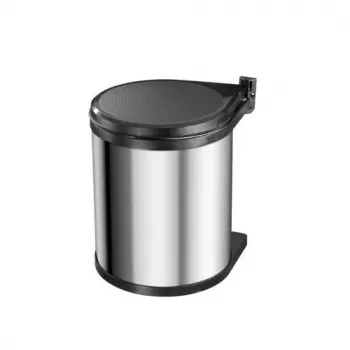 HAILO Compact-Box M 15L rustfri stål-pedalaffaldsspand med Soft-Close-låg