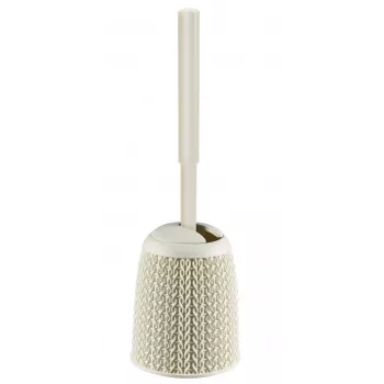 CURVER Knit toiletbørste med holder, hvid, Ø14x43 cm