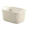 Curver Knit XS rektangulær opbevaringskurv 3L hvid 25x18x14 cm
