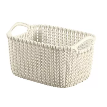 Curver Knit XS rektangulær opbevaringskurv 3L hvid 25x18x14 cm