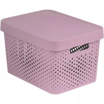 Curver Infinity opbevaringsboks af genbrugsmateriale 17 L, 36 x 27 x 22 cm, pink